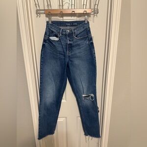 Old Navy High Rise Blue Distressed Jeans